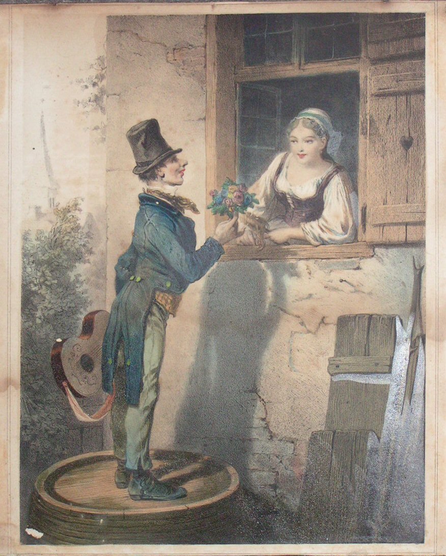 Lithograph - (Gift of flowers)